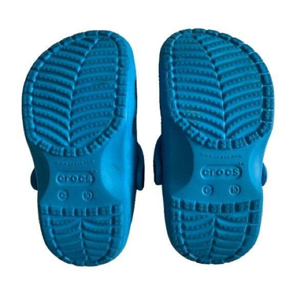 CROCS Toddler Boy's Sz 10 Bright Blue Slip-On Robber Clogs Water Shoes - Picture 5 of 13